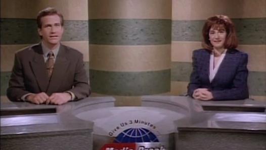 Robocop TV Series Bo Harlan (Dan Duran) and Rocky Crenshaw (Erica Ehm). Broadcast Journalism